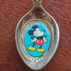 Vintage Disney Mickey Mouse Enamel Souvenir Spoon St. Augustine Castle